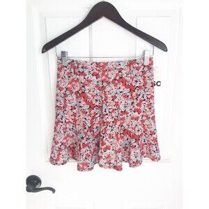 SO Women’s Red Floral Mini Skirt size Small NWT